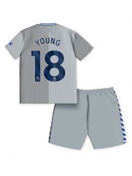 Billige Everton Ashley Young #18 Tredjedraktsett Barn 2023-24 Kortermet (+ Korte bukser)